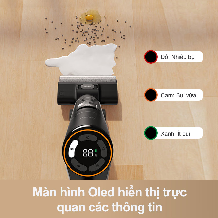 Máy Hút Bụi Lau Sàn Dreame H12 Pro Tự Giặt Giẻ Lau Lực Hút 14.500 Pa Công Suất 200 W - Hàng Chính Hãng
