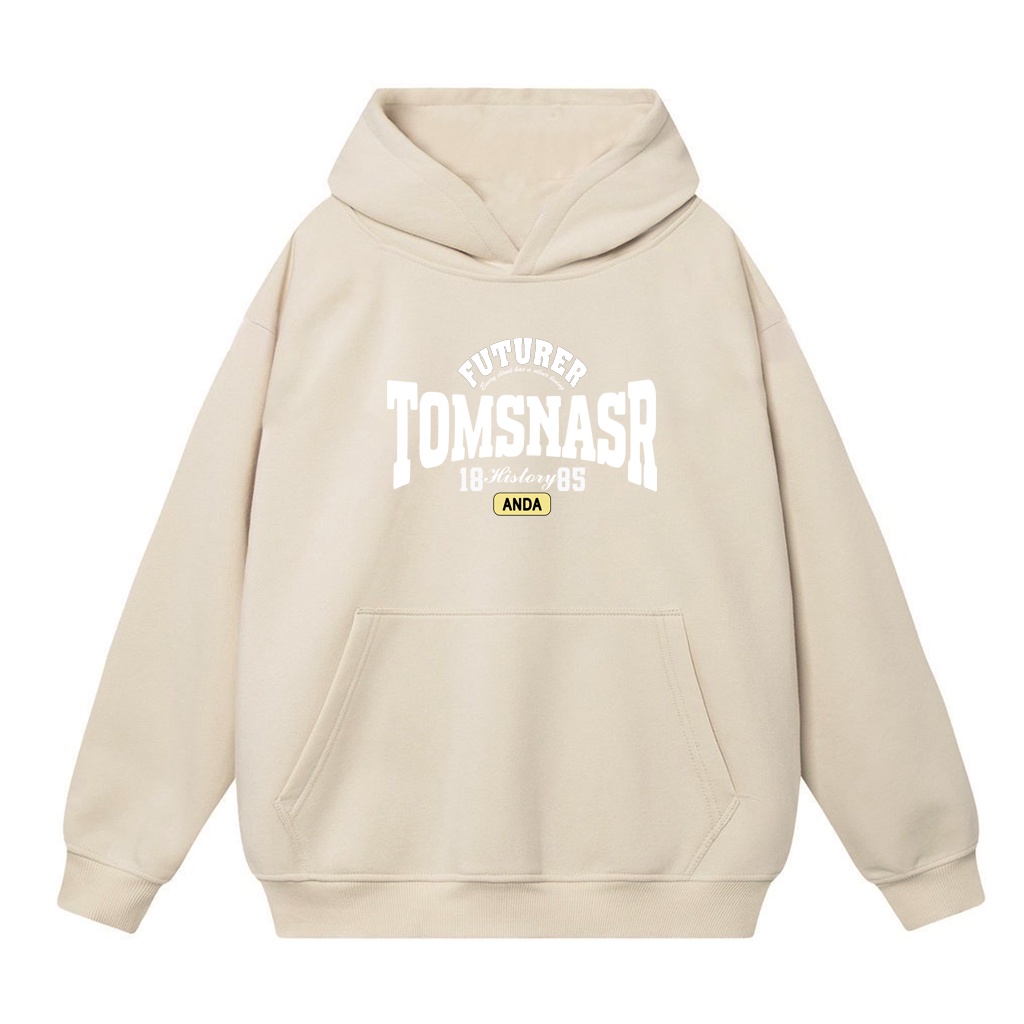 Áo khoác nỉ hoodie SAM CLO nam nữ chui có mũ tay dài thu đông freesize dáng Unisex chữ TOMSNASR