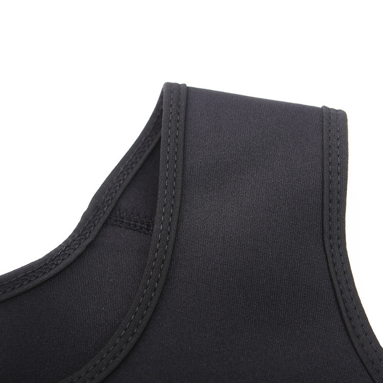 Double zipper men's body sculpting vest, waist tummy tuck, sportswear