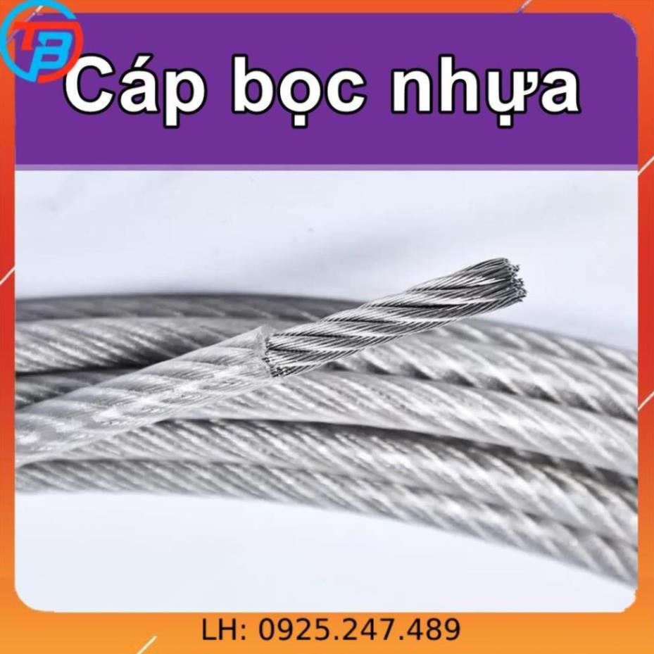 Cáp bọc nhựa  cuộn 100 mét - Size 2 ly > 6 ly THAIBINHVINA