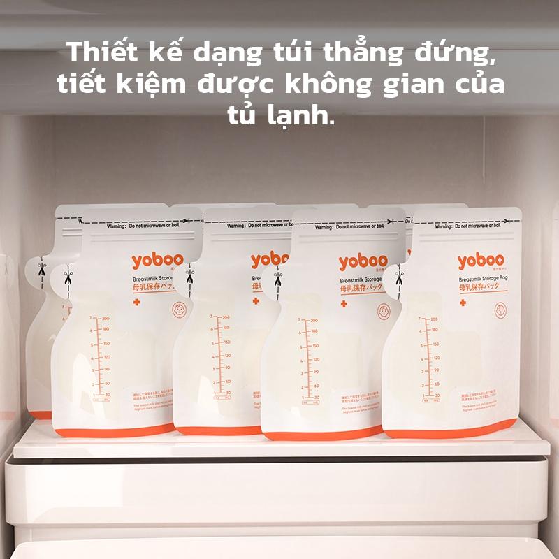 Combo 3 Hộp Túi Trữ Sữa Mẹ Có Vòi Rót 200ml yoboo ( 90 Túi)