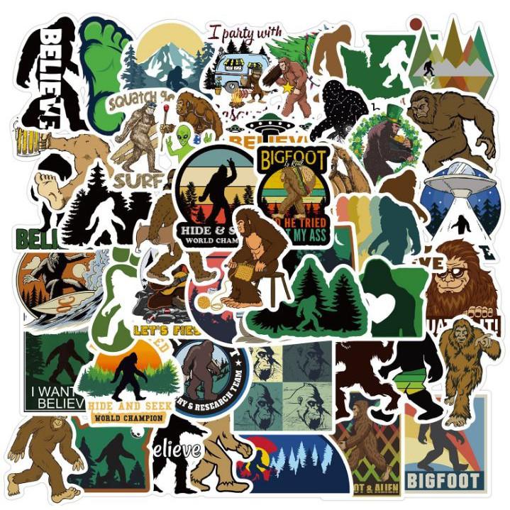 Sticker dán cao cấp Bigfoot Sasquatch Cực COOL ms#179