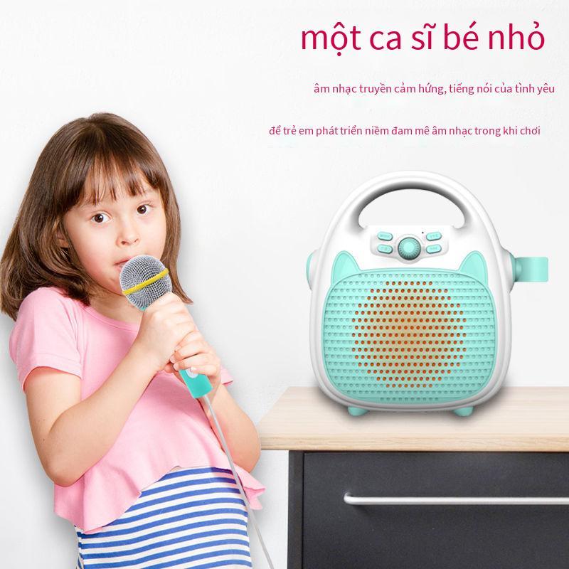 Phong Cách Mới Nhất Micro Trẻ Em Máy Hát Karaoke Cho Bé Có Micro Không Dây Một Micro Bé Gái Đồ Chơi Giáo Dục