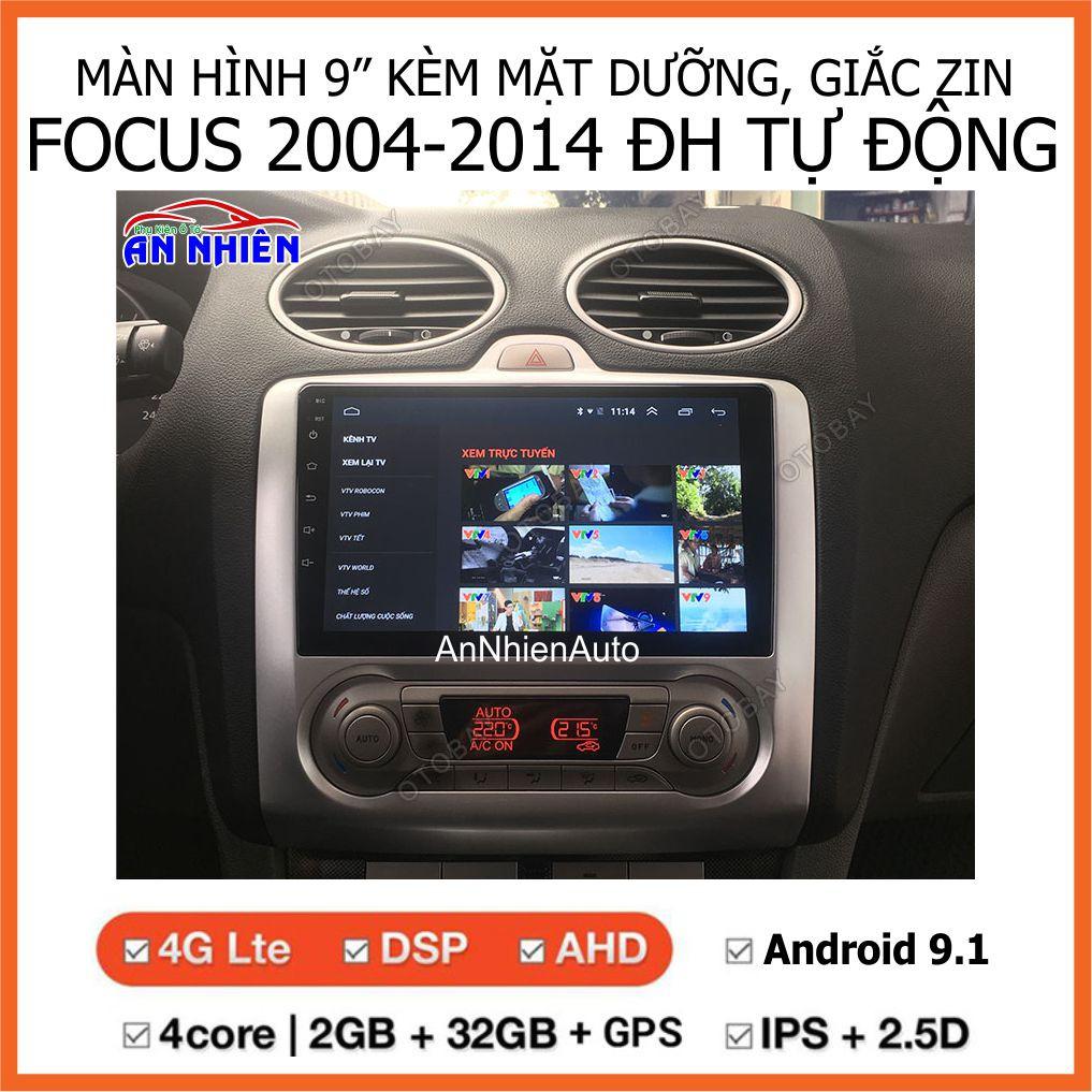 Màn Hình 9 inch Cho Xe FORD FOCUS 2005-2012, Đầu DVD Android Tiếng Việt Kèm Mặt Dưỡng Giắc Zin Xe FOCUS