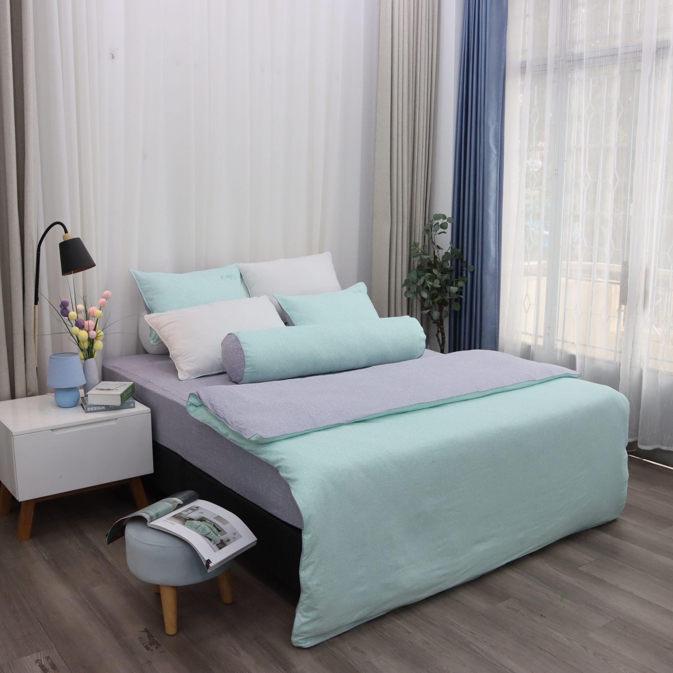 Bộ ga giường K-Bedding KMTP304 chất liệu Microtencel mềm mại, thoáng mát (KHÔNG BAO GỒM CHĂN)