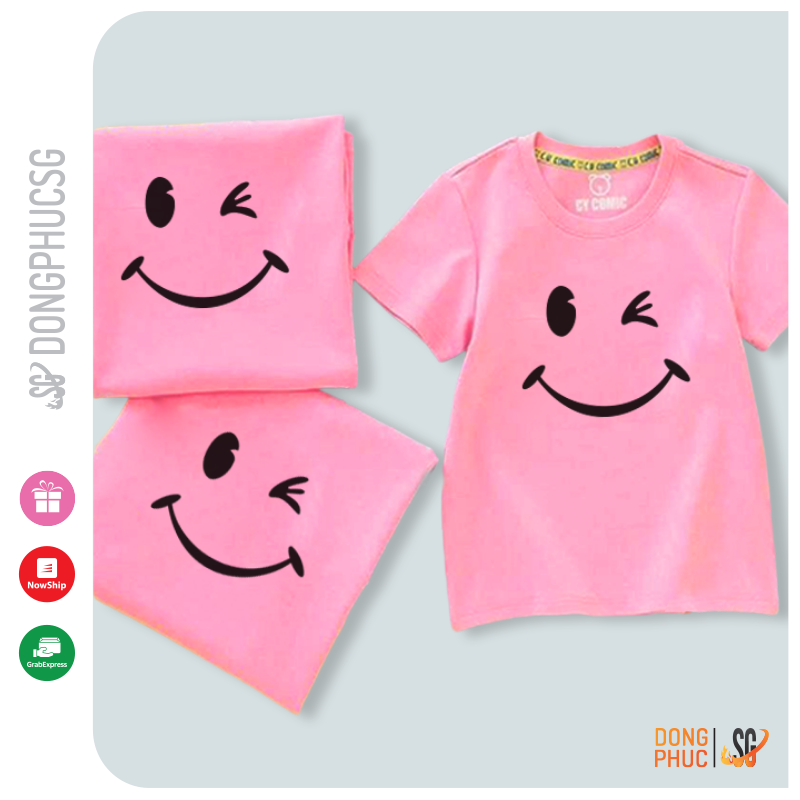 Áo thun đồ đồng phục gia đình mẫu mặt cười dễ thương thun cotton mềm mịn GD314 | SG