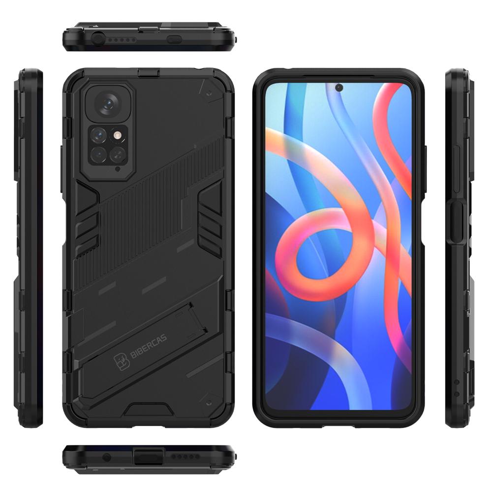 Ốp lưng cho Xiaomi Redmi Note 11 11S, Ốp chống sốc Iron Man PUNK cao cấp kèm giá đỡ cho Redmi Note 11 11S 4G
