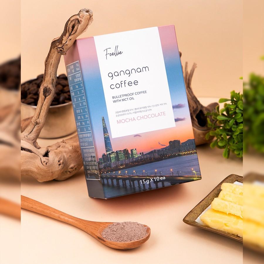 Hộp 10 Gói Cà Phê HƯƠNG MOCHA Foellie Gangnam Coffee 15g x 10 - Mocha Chocolate