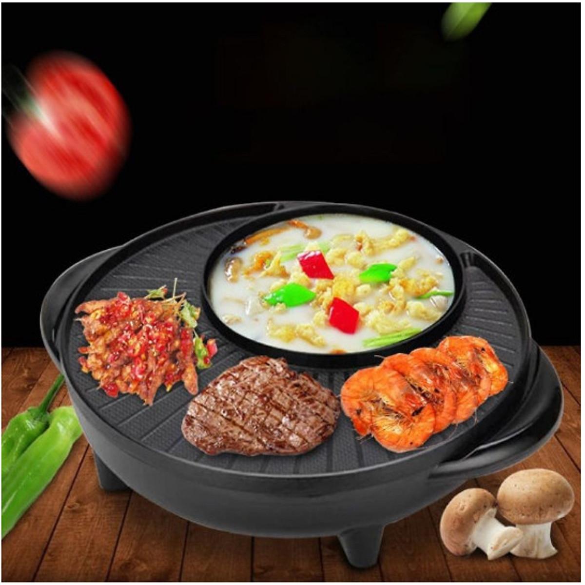 Bếp Nướng Bbq Đa Năng 2 Trong 1 Vừa Nướng Vừa Lẩu Tiện Dụng - Hàng Chất Lượng