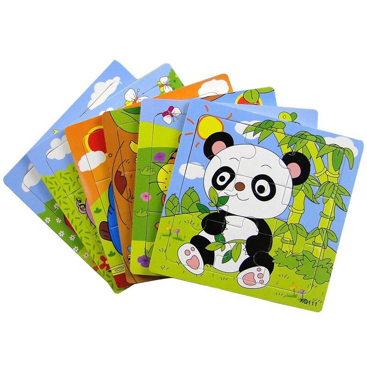 Combo 5 tranh ghép hình gỗ 9 mảnh Mykids