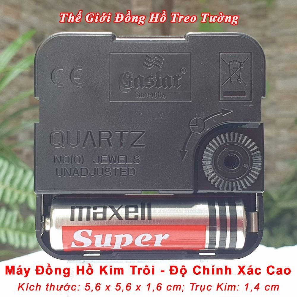 Máy Đồng Hồ Treo Tường KIM TRÔI Cao Cấp EASTAR Màu ĐEN Có DẠ QUANG