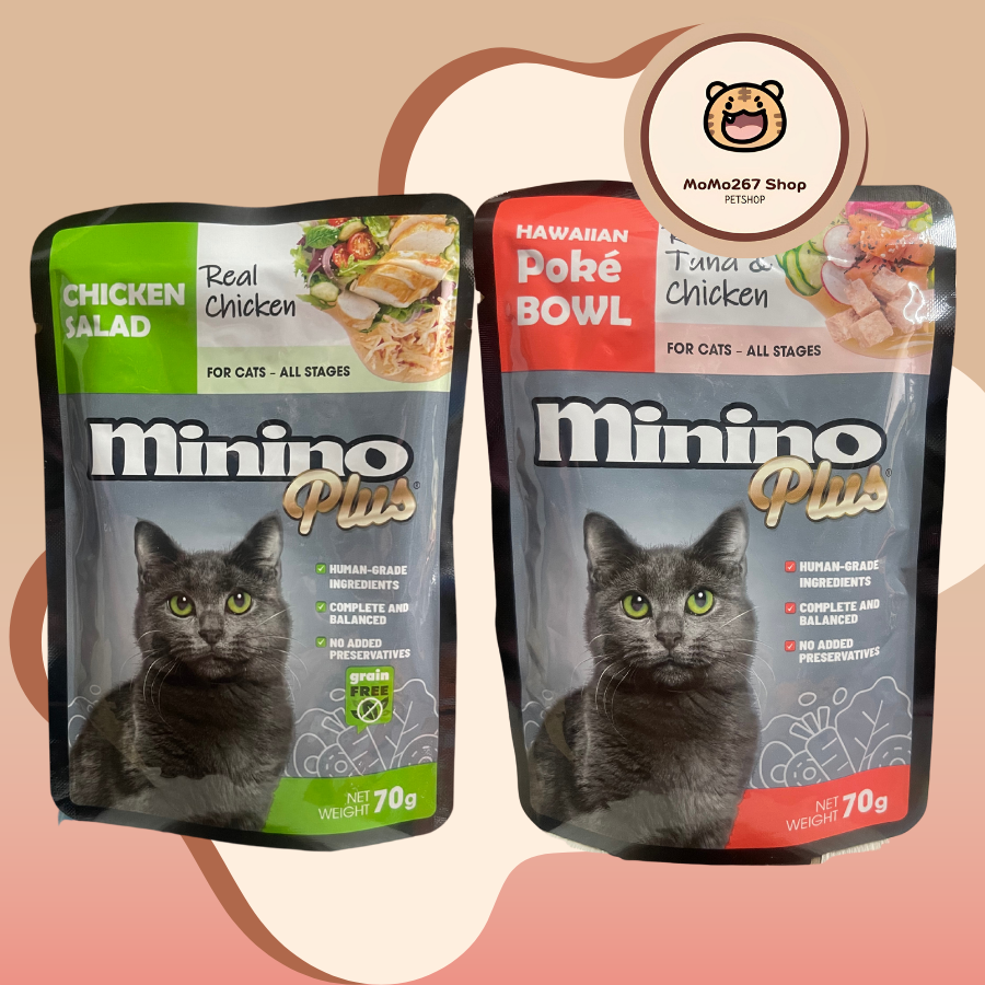 Pate cho mèo MININO 70g - gà &amp; rau củ