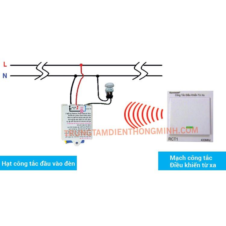 Công tắc dán tường Kawasan không dây 1 nút nhấn RCT1 - Hàng chính hãng