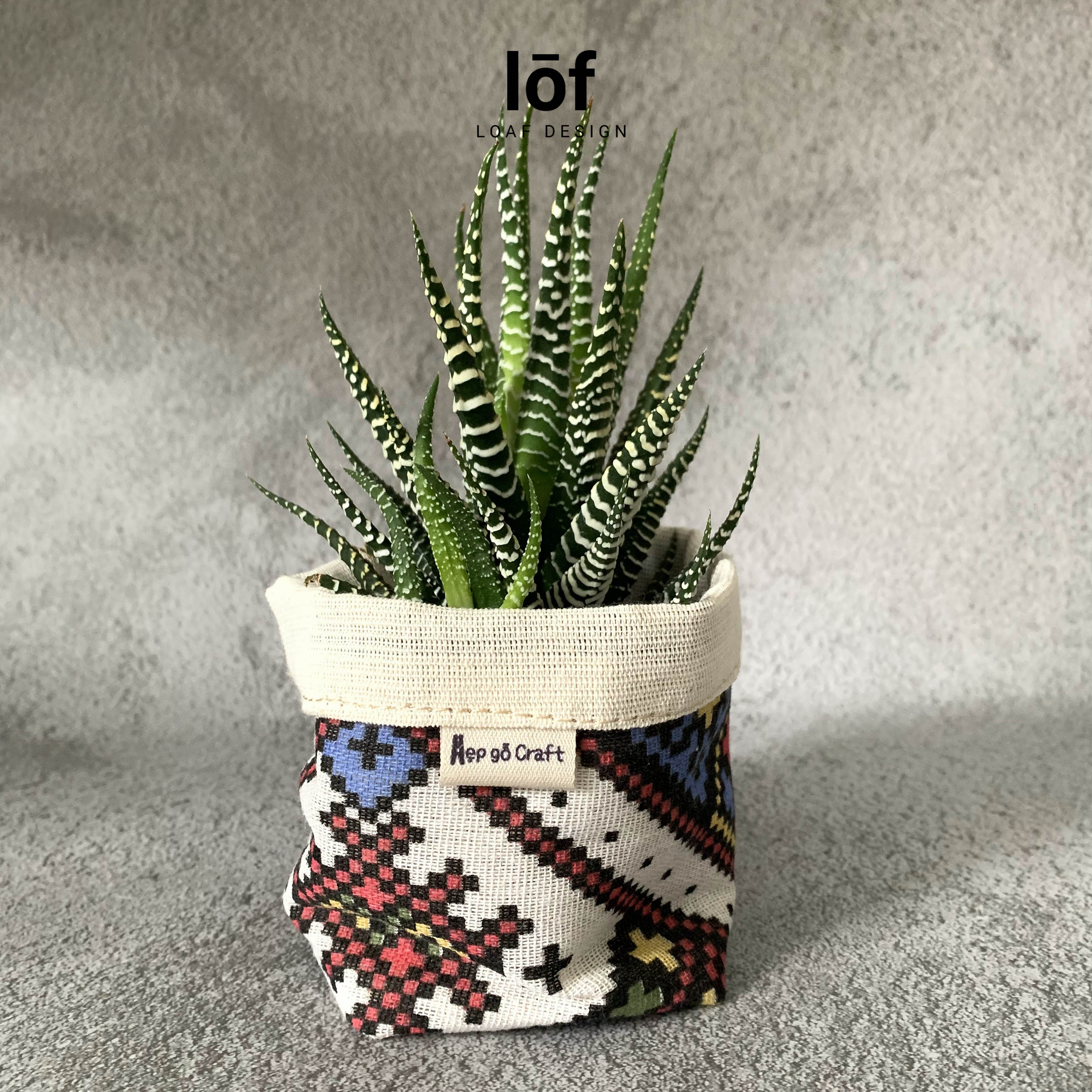 Chậu vải trồng cây để bàn Loaf Design