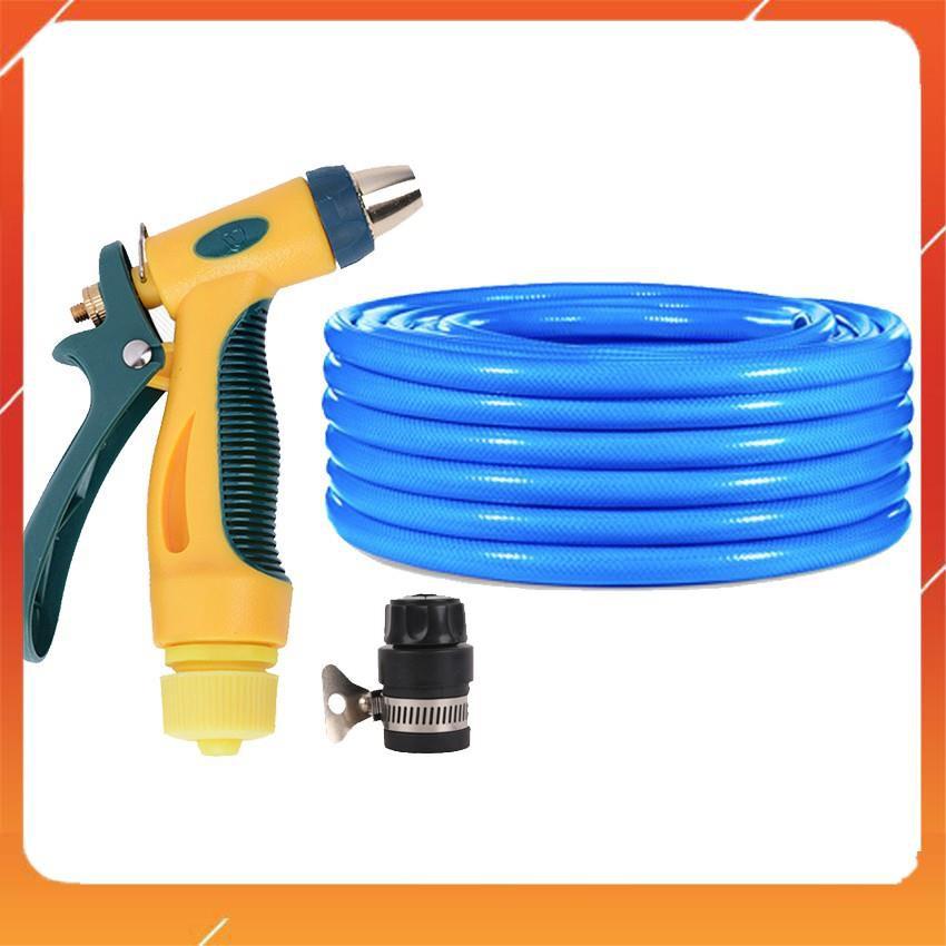 Bộ dây vòi xịt nước rửa xe,tưới cây tăng áp 3 lần 15m