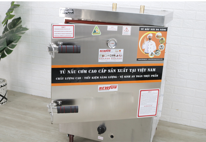 Tủ Hấp Giò Chả, Thực Phẩm 36 Kg Bằng Gas 6 Khay NEWSUN, Năng Suất Cao - Hàng Chính Hãng