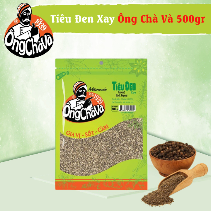 Tiêu đen xay Ông Chà Và 500gr (Black Pepper)