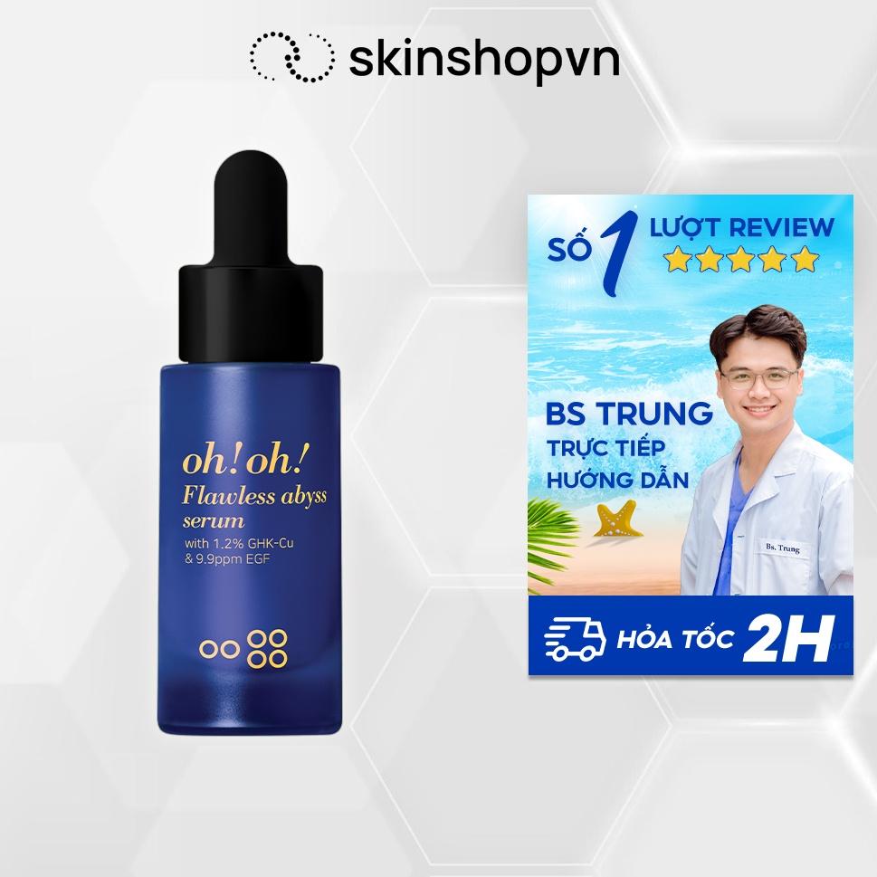 Tinh Chất Giảm Sẹo Lõm oh!oh! Flawless Abyss Serum (with 1.2% GHK-Cu & 9.9ppm EGF) (20ml)