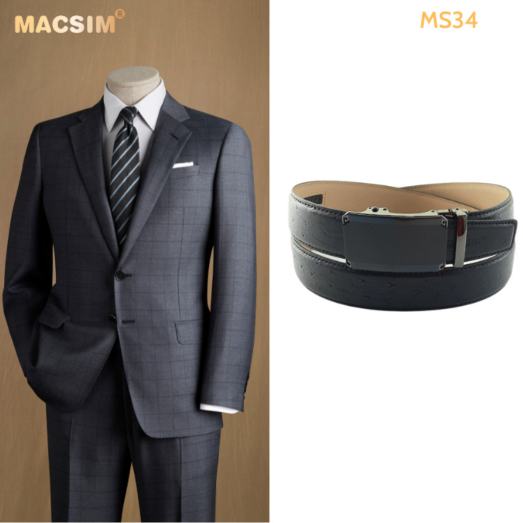 Thắt lưng nam da thật cao cấp nhãn hiệu Macsim MS34
