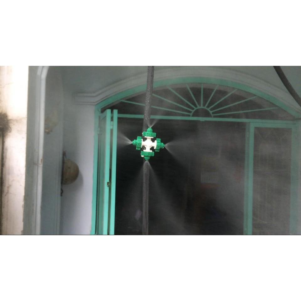 10 Bộ béc phun sương 4 hướng kèm kết nối nhanh 8mm.