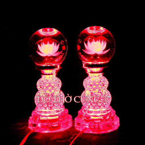 CẶP ĐÈN THỜ LED  PHA LÊ BI TRÒN