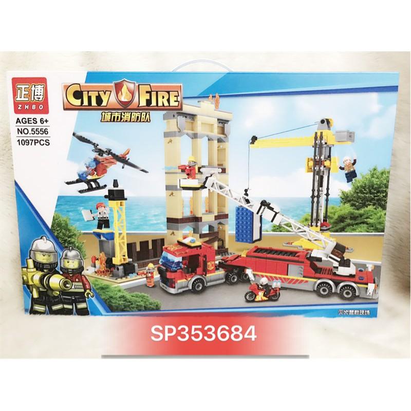 Hộp logo ráp công trình xe cứu hỏa 1097M , 5556 - SP353684