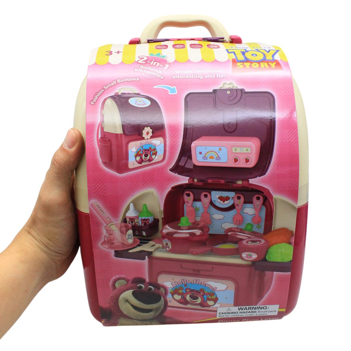 Đồ Chơi Nhà Bếp Dạng Ba Lô Gấu Dâu Lotso - Sweet Heart SH10133