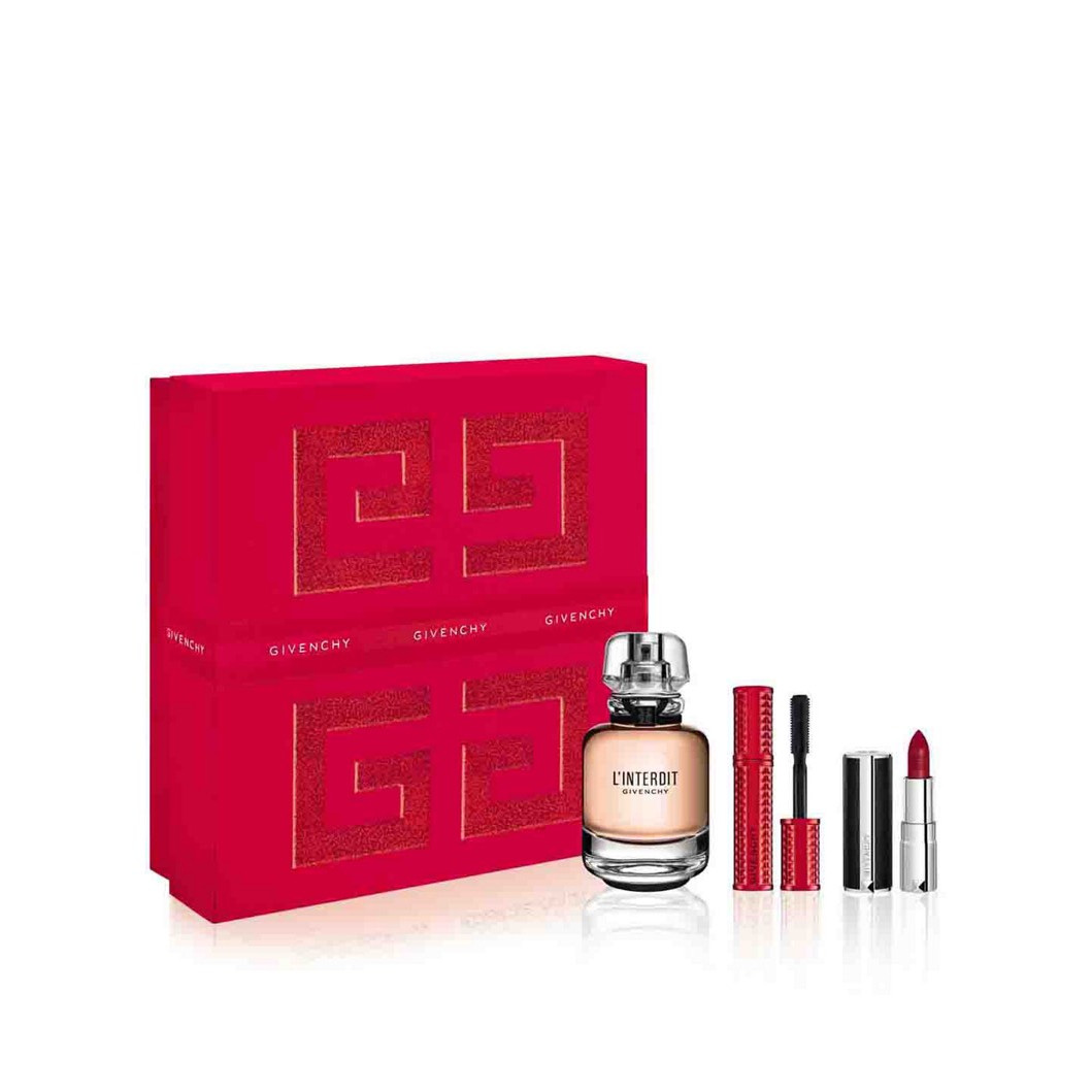 Bộ Set nước hoa Nữ Givenchy Iconic 2019 Xmas Giftset EDP 50ml + Le Rouge N333 + Volume Mascara N01