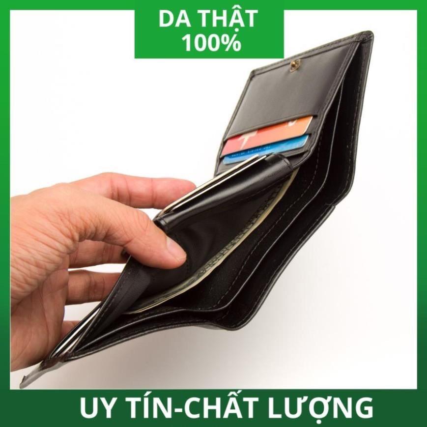 Ví Đứng Gấp 3 Da Bò Đẹp Sang Trọng VD190 TẶNG MÓC KHÓA