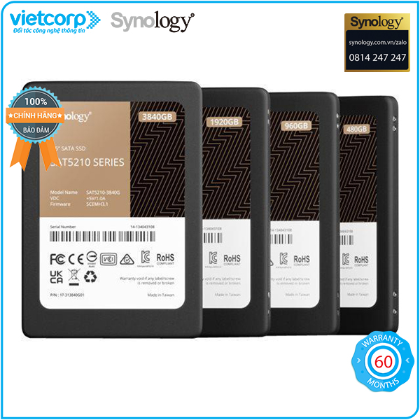 Ổ cứng SSD chuyên dụng cho NAS Synology SAT5210-960G - Hàng Chính Hãng