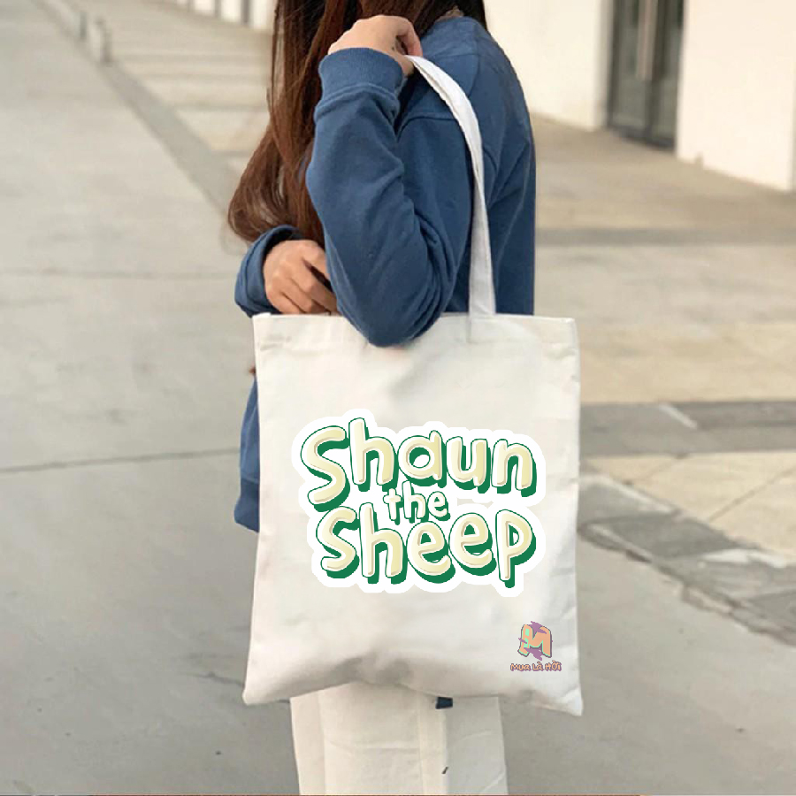 Túi Tote in hình chủ đề Shaun the Sheep Movie