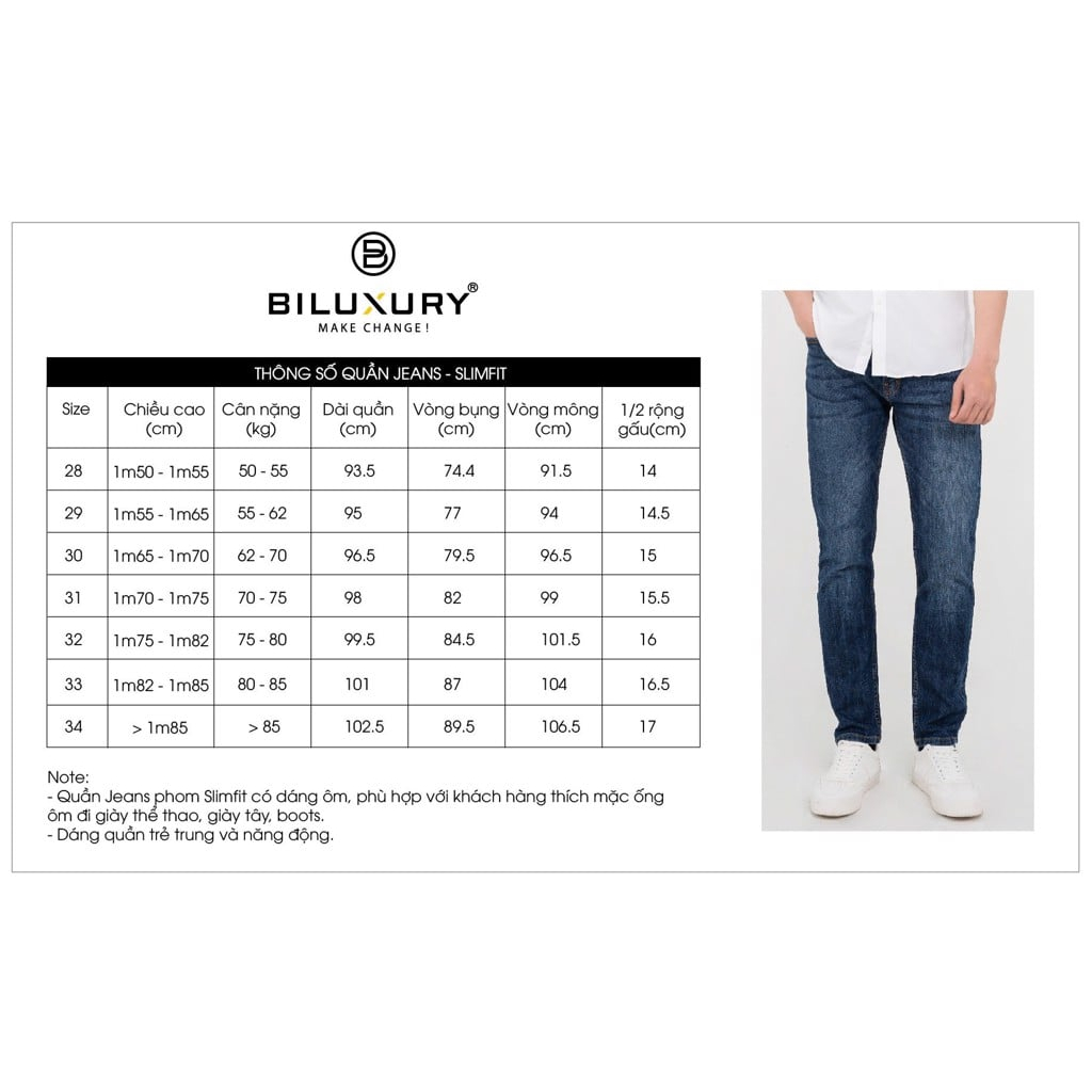 Quần Jean Nam, Quần Bò Biluxury Rách Gối Cao Cấp Bền Màu, Co Dãn, Thấm Hút Tốt Màu Xanh 6QBDT001XNH
