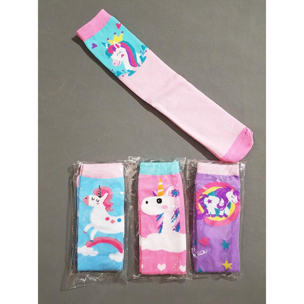 Vớ cao cổ cotton hoạt hình ngựa pony bé gái