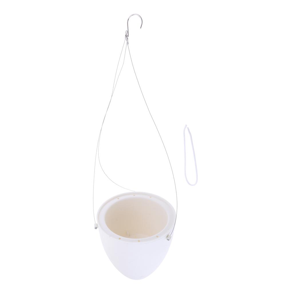 2x Hanging Self Watering Pot Flower Planter Garden Home Decoration W / Chain
