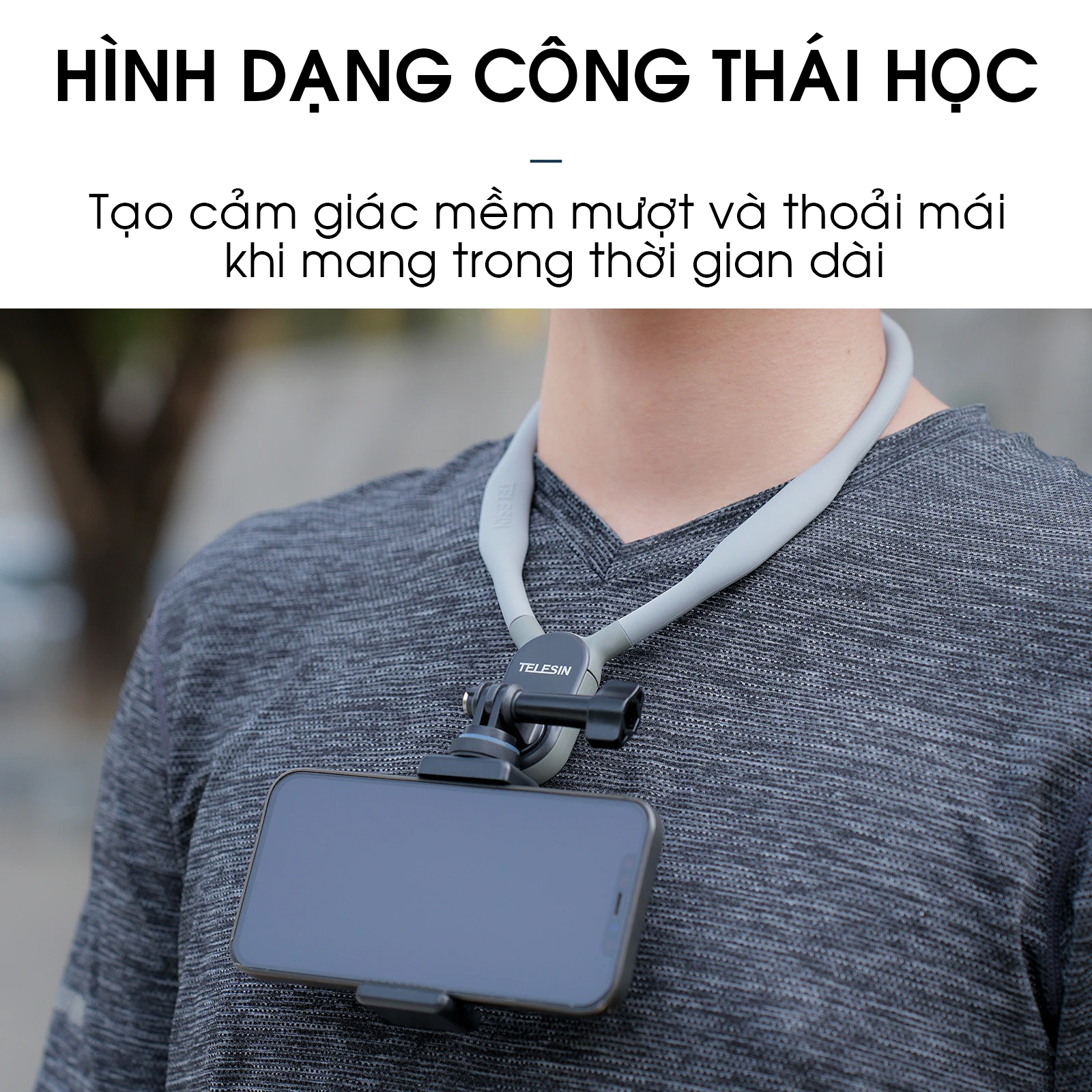 VÒNG ĐEO CỔ CHO GOPRO VÀ ACTION CAM TELESIN - HÀNG CHÍNH HÃNG