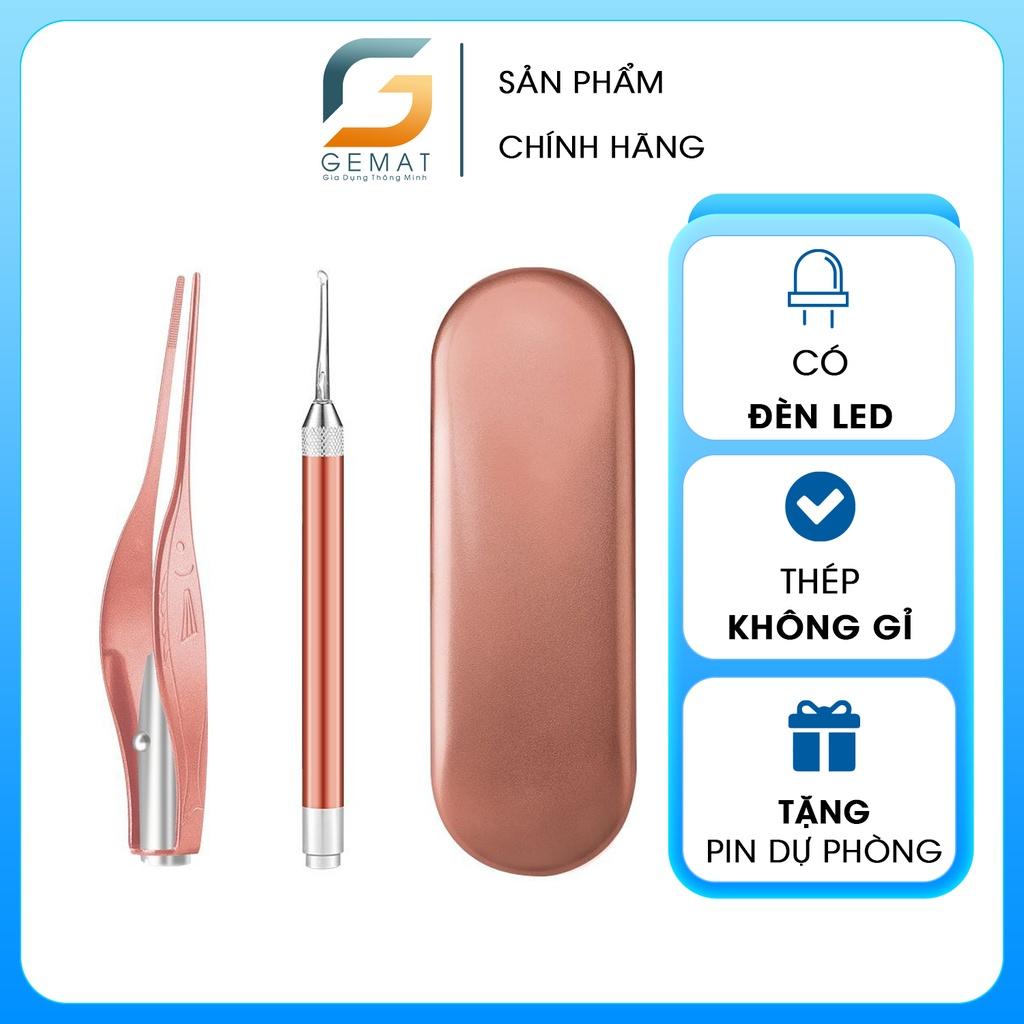 Bộ lấy ráy tai, ngoáy tai có đèn kèm hộp đựng