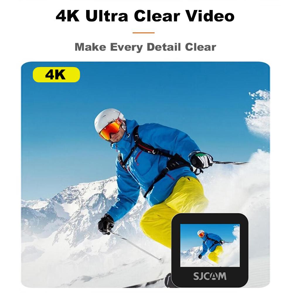 C200 Plus Camera Hành Động 4K 16MP WiFi NTK96660 Con Quay Hồi Chuyển Chống Rung Nhìn Xuyên Đêm Thân 5M Chống Nước DV Webcam Thể Thao Di Động