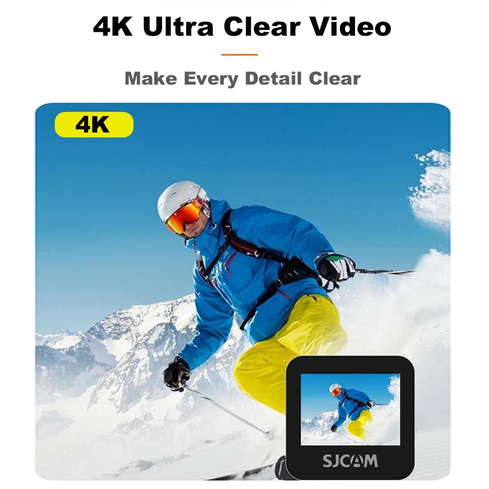 SJCAM C200 Plus Camera Hành Động 4K 16MP WiFi NTK 96660 Con Quay Hồi Chuyển Chống Rung Tầm Nhìn Ban Đêm Thân Máy 5M Chống Nước DV Webcam Thể Thao Di Động