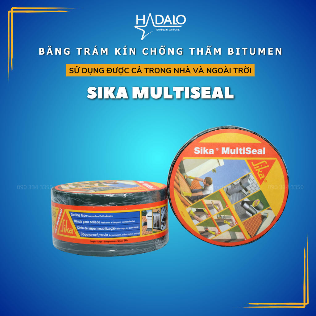 Băng keo chống dột Sika Multiseal - Băng keo chống thấm Bitumen (7,5cmx10m)