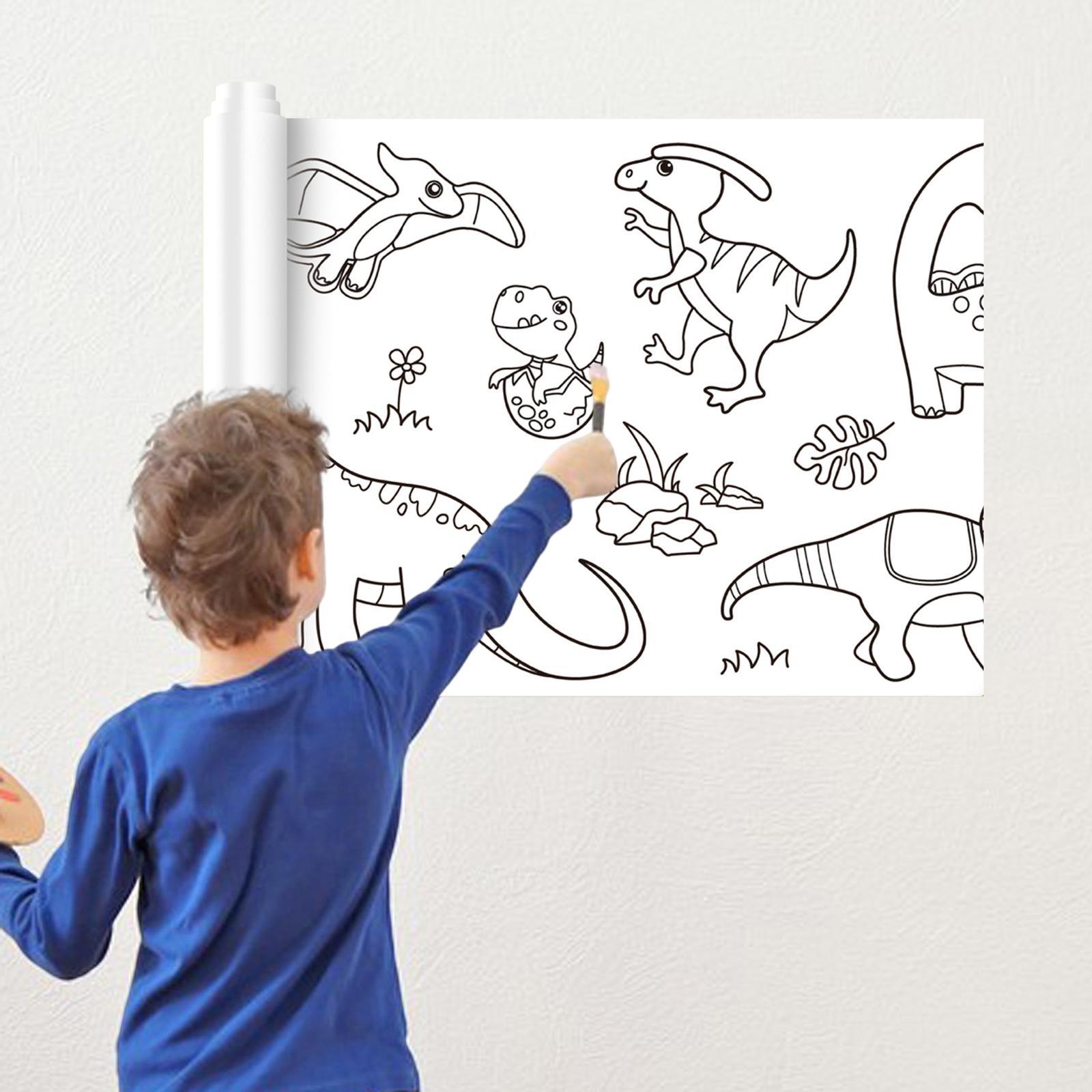 Coloring Posters Birthday Gift DIY Art Paper Roll Sticky for Home Drawing