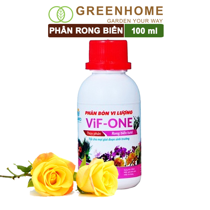 Phân bón lá Lavamix, rong biển, chai 100ml, siêu kích rễ, mầm lá, hoa hồng, lan, các lại rau |Greenhome