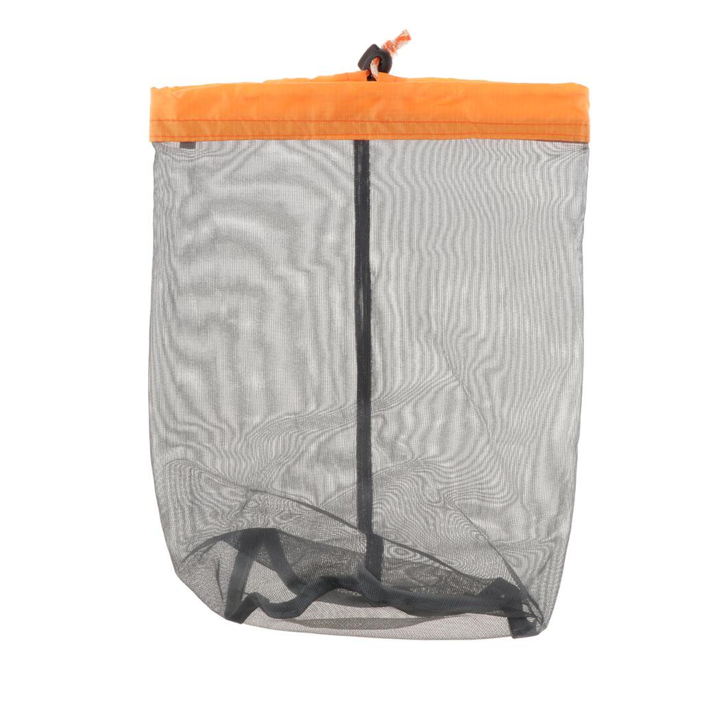 Pack of 5x Mesh Stuff Sack Storage Bag for Camping Clothes Stuff carry Pouch