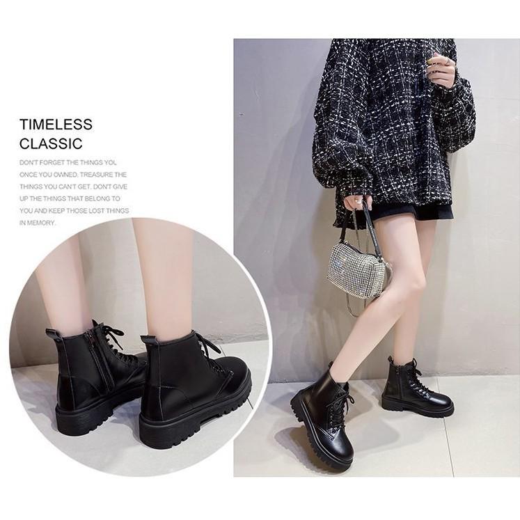 Giày Bốt Martin Phong Cách Retro Thời Trang