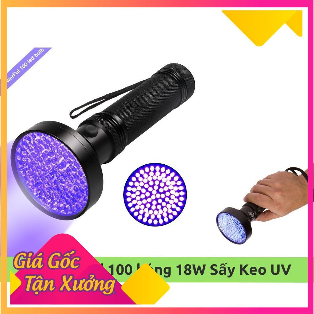 Đèn Pin UV 18W 100 Led Chuyên Dùng Sấy Keo UV, Sấy Móng, Soi Tiền FREESHIP  TP'S