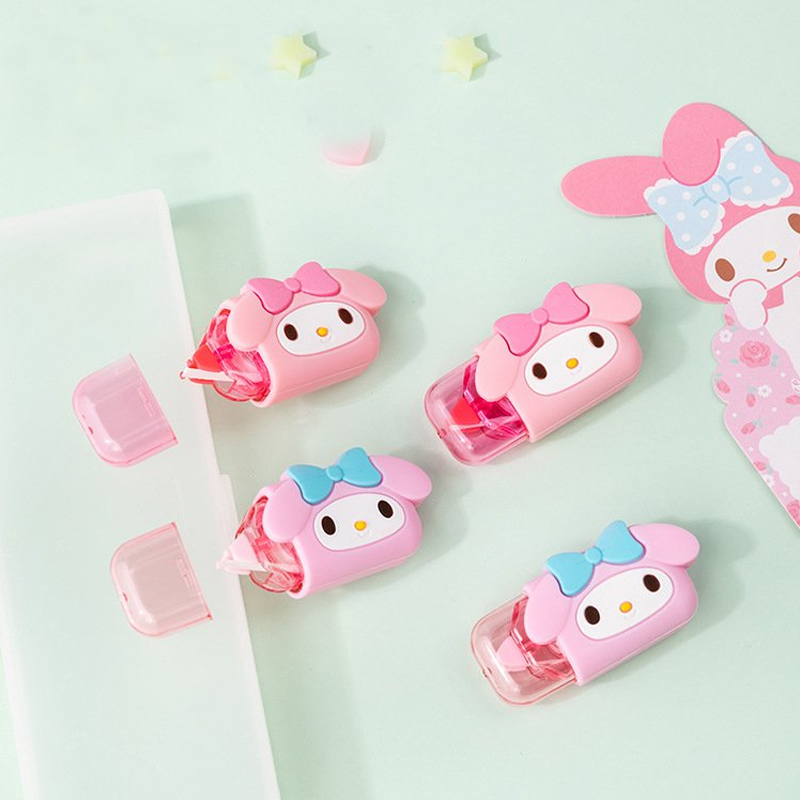 Bút xóa Hello Kitty dễ thương, 2 màu nơ xanh, nơ hồng