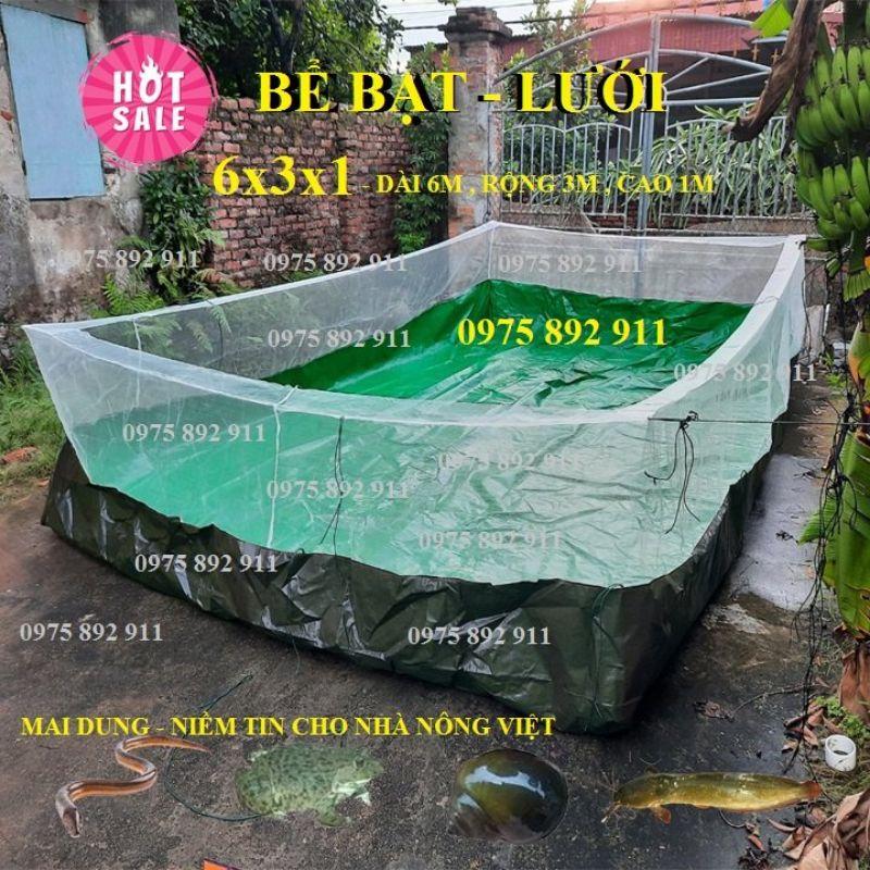 Bể bạt lưới nuôi ốc ếch cá