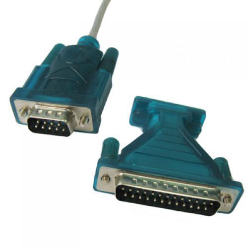 USB 2.0 to Serial DB 9 Pin RS232 25 Parallel Adapter Connector Win 7