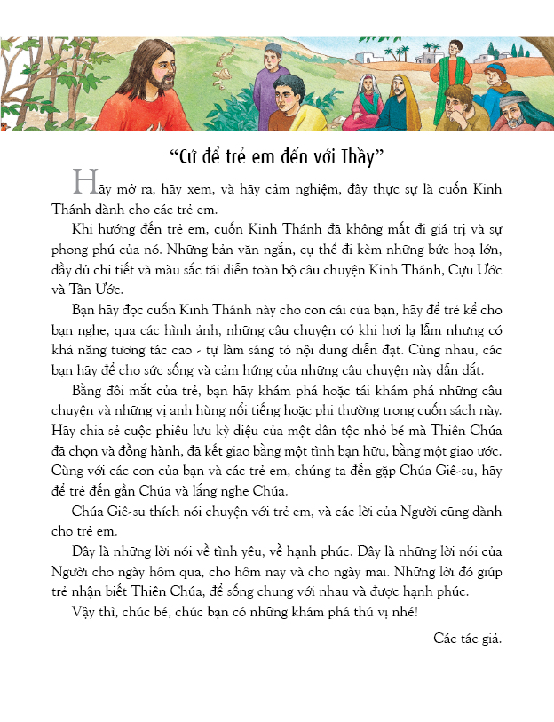 KINH THÁNH CHO THIẾU NHI – Cựu Ước và Tân Ước