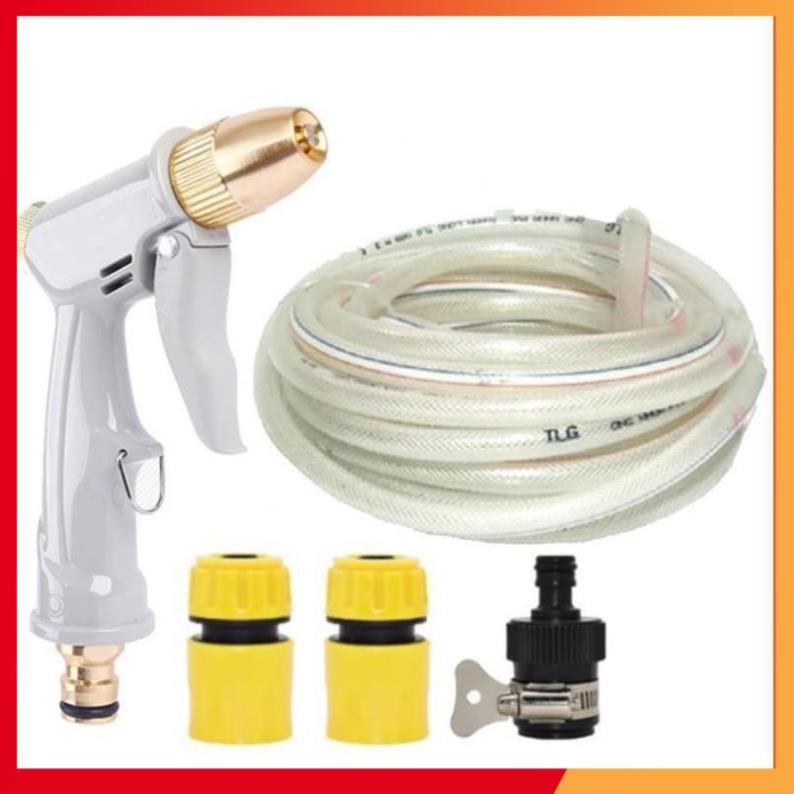 Bộ dây vòi xịt nước rửa xe, tưới cây tăng áp 3 lần, loại 3-5m 206846