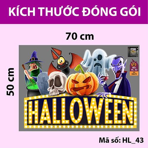 Decal dán kính trang trí Halloween 2020 số 3